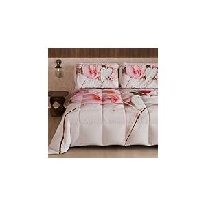 PETTI Artigiani Italiani - Couette Une Place et demie d'hiver, Couette Une Place et demie, Couette Double Face Couleur Unie et Impression num&eacute;rique Country Chic, fabriqu&eacute;e en Italie