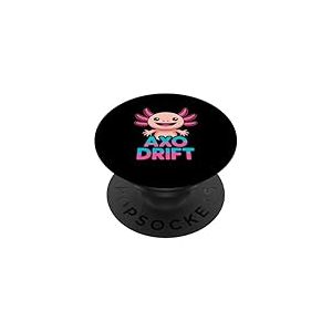 Happy AXO Drift, Joli Dessin anim&eacute; d'Axolotl Kawaii PopSockets PopGrip Adh&eacute;sif