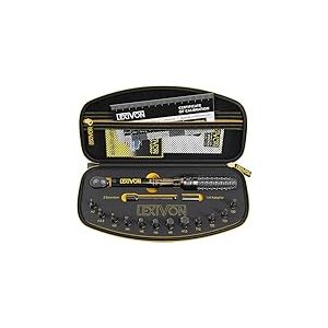 LEXIVON Cle Dynamometrique Velo 1/4, 2-26Nm CW (&plusmn;4%) CCW (&plusmn;6%), Cl&eacute; Dynamom&eacute;trique Moto, Embouts Torx, Barre d'Extension, Adaptateur Douille Inclus - Clef Dynamometrique (LX-191)