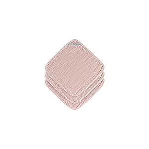 LÄSSIG Bébé gant de toilette en mousseline 3 pcs/Muslin/Terry Washcloth Set 3 pcs Rose clair