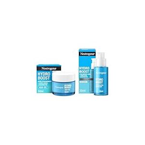 Neutrogena - Ensemble de Soin Complet Hydro Boost (2 produits) – Sérum Ultra Hydratant Hydro Boost (flacon-pompe de 30 ml) + Aqua-Gel Hydro Boost (pot de 50 ml)