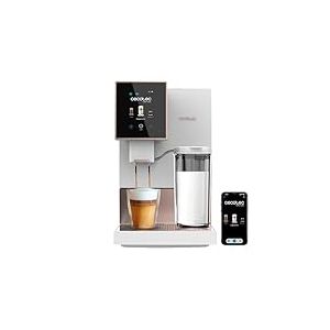 Cecotec Machine à Café Superautomatique Compacte Cremmaet Compactccino Connected White Rose. 1350W, 19 Bars, Écran, WiFi, Réservoir à Lait 400 ml, Réservoir d’Eau 1,1 L, Nettoyage Automatique