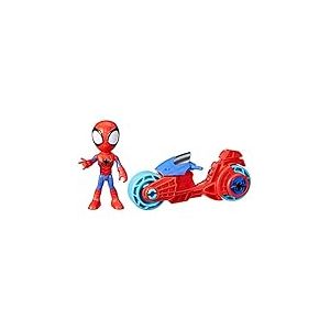 Hasbro Marvel- Spider-Man Marvel Amis Extraordinaires, Figurine articulée Spidey avec Moto, Jouet pour Filles et garçons, dès 3 Ans, F7459FF2, Multicolore