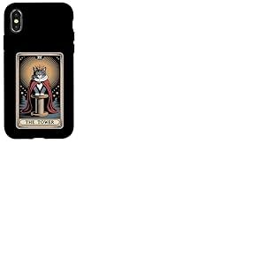 Arbre à chat mystique The Tower Tarot Card Coque pour iPhone X/XS