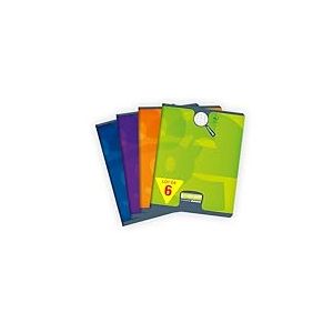 Calligraphe 108715AMZC Lot de 6 Cahiers Agraf&eacute;s (une Marque de Clairefontaine) - 17x22 cm - 60 Pages Grands Carreaux - Papier Blanc 90 g - Couverture Carte Offset Couleurs assortie Al&eacute;atoires