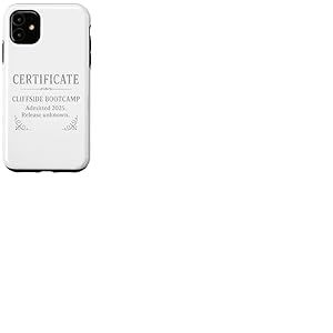 Certificat Cliffside Bootcamp &mdash; &Eacute;dition Party & Vegas 2025 Coque pour iPhone 11