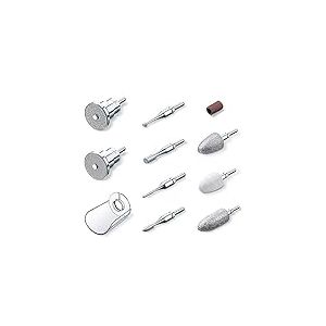 Beurer MP 62 Set de rechange pour l'appareil de manucure MP 62, 9 embouts en saphir et feutre, 30 embouts jetables en papier de verre, avec capuchon de protection pour la poussière d'ongles