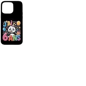 Enfant Panda Enfant 6 ans Anniversaire Garçon Fille Panda Coque pour iPhone 15 Pro Max