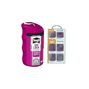 Tangit Uni-Lock | Fil de nylon pour étanchéité des raccords filetés sur tuyaux en métal et plastique & Comap Coffret de 100 Joints fibre pour eau chaude/froide