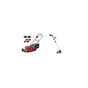 Einhell Professional Tondeuse à gazon sans fil GP-CM 36/52 S Li BL (4x5,2Ah) Power X-Change (36V, brushless, 52cm) 4 Batteries 5,2 Ah et 2 Chargeurs doubles + Coupe-bordures sans fil GP-CT 36/35 Li BL