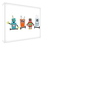 Feel Good Art ROBOTS1216-15IT Tableau sur Toile Murale Motif Robot 40 x 30 cm