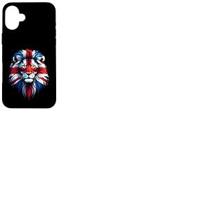 Drapeau Union Jack Tête de Lion Union Jack Coque pour iPhone 16 Plus