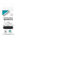 Baranne - Lacets Plats Pour Baskets - Noir - Tissu Coton - 90 cm