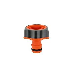 Amig - Adaptateur Pour Robinet De Tuyau 3/4" | Raccord Rapide Et Facile Pour Tuyaux D'Eau | Résistant Au Gel Et Aux Uv | Plastique Abs Et Caoutchouc | Orange Et Gris