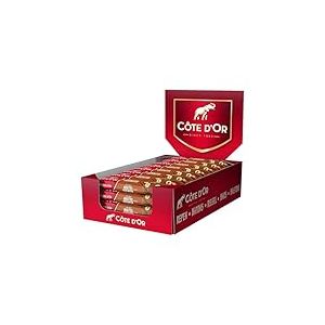 Côte d'Or - Bâton Chocolat au Lait et Noisettes Entières - Barres Chocolatées avec Cacao 100% Durable - Présentoir de 32 barres (45 g)