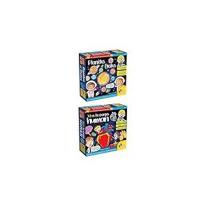 LISCIANI - I'm A Genius - LOT Astronomie + Corps Humain - 2 Quiz Éducatifs Complets - Jeux de Découverte pour Enfants 5-10 Ans - Planètes, Étoiles, Anatomie - 3 Niveaux de Difficulté