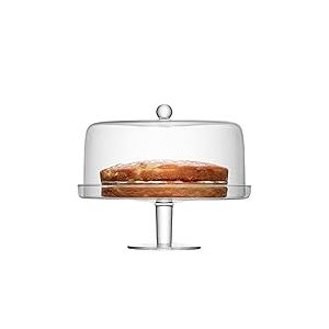 LSA International KL03 Présentoir à gâteau avec cloche Klara, diamètre 33/30 cm, transparent