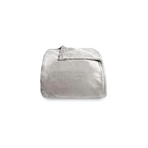 Silentnight Polyvalente Couverture Polaire Super Douce, Moelleuse pour lit, canapé et canapé, fabriquée à partir de Polaire Super Douce, Chaude et Confortable, argenté, 130 x 150 cm