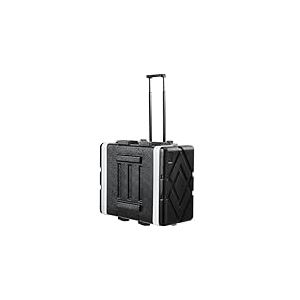 VEVOR Mallette Rack 6U Profondeur 488,95 mm Valise Transport à Roulettes ABS avec Poignée, Loquets Papillon Robustes, Panneaux Avant Arrière Amovibles, pour Amplis, Mixeurs, Récepteurs de Microphone