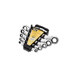 Rolson 46905 Clé à douille plate avec anneau à cliquet (5 pièces)