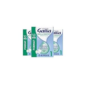 Laboratoire Gallia - Galliagest Premium 1 - Lait en Poudre - Lait B&eacute;b&eacute; de 0 &agrave; 6 Mois - D&egrave;s la Naissance - 1,1kg (Lot de 3)