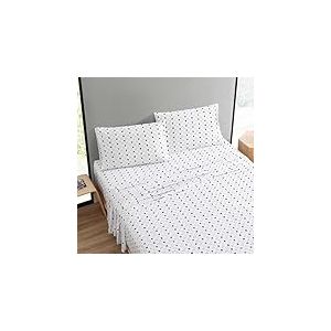 Marimekko - Parure de lit pour lit Double, Parure de lit en Percale de Coton de qualité supérieure avec taies Assorties, Essentiels de lit légers et Respirants (Kukkaketo Noir, lit Double)