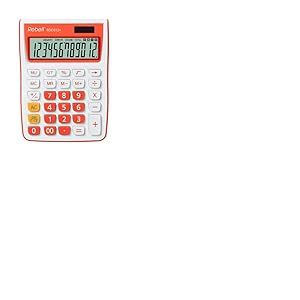 Rebell RE-SDC912OR SDC912 Calculatrice de bureau à 12 chiffres pour bureau et maison Double fonctionnement Orange