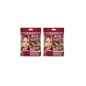 Garnier Color Shampoo Retouch Coloration Permanente blond - 100% Couverture Cheveux Blancs - Dure Jusqu'à 4 Semaines (Lot de 2)