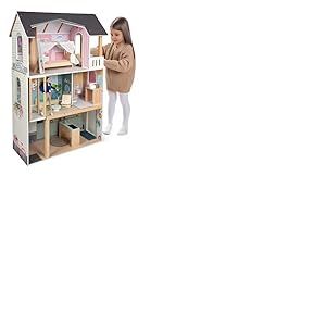 Small Foot Maison de poup&eacute;es Villa de r&ecirc;ve XL en Bois, 3 &eacute;tages avec Ascenseur, &eacute;chelle 1:6, 12730