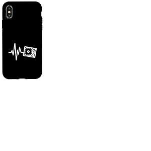 Platine Heartbeat DJ Vinyl Record Music Line Coque pour iPhone X/XS