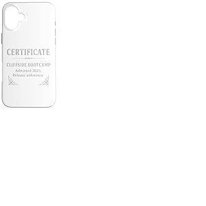 Certificat Cliffside Bootcamp &mdash; &Eacute;dition Party & Vegas 2025 Coque pour iPhone 16 Plus