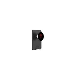 Maroon Red Burgundy Grunge Face Smile Maroon Bordeaux PopSockets PopWallet pour MagSafe