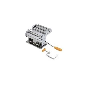 axentia Machine à Pâtes Fraîches en Métal Chromé - Machine à Pâtes (Pasta Maker) pour Spaghetti, Lasagnes, Tagliatelles - Machine à Pâtes Manuelle - 9 épaisseurs de pâte