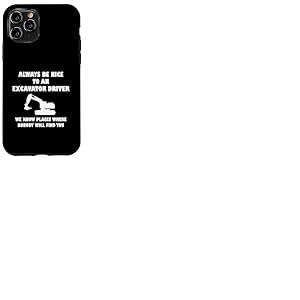 Excavator Driver Excavatrice avec Inscription « Bauarbeiter » Coque pour iPhone 11 Pro