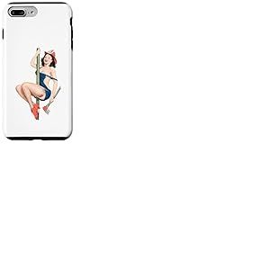 P&ocirc;le r&eacute;tro Vintage Pin Up Girl Fashion Firegirl Pompier Coque pour iPhone 7 Plus/8 Plus