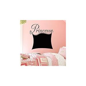Ambiance Sticker Ardoise Tableau Noir - Stickers Muraux Adhésif Effaçable - Design Princesse - H85 x L75 cm