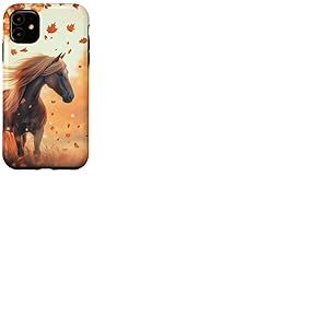 Cheval Feuilles Automne Cheval Coque pour iPhone 11