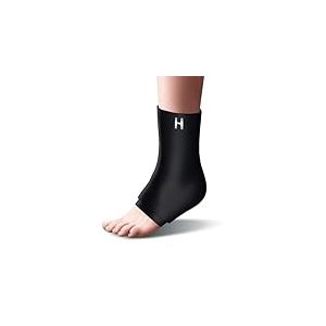 HoMedics Support de Cheville en Gel Apaisant Chaud et Froid, Chaussettes de Compression Super Douces Avec Rembourrage en Gel à Base d’Eau Souple Pour détendre et Soulager, Respirant, Noir