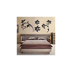 Stickers Fleurs - Rouge, L 100cm x H 40cm