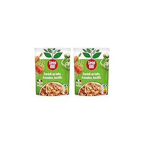 Céréal Bio Ravioli, Tomates, Tofu & Basilic - Sachet Micro-ondable, Rapide à Réchauffer - Végan et Bio - 267g - 204903 (Lot de 2)