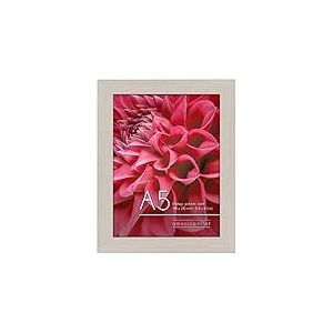 Americanflat Cadre Photo A5 Bois Clair - MDF avec Verre Incassable Poli, Chevalet & Matériel de Suspension Intégré - Format Horizontal et Vertical pour Mur et Dessus de Table - 14,8x21 cm