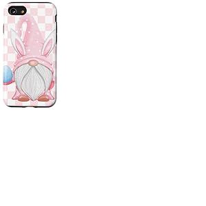 Nain de Jardin de P&acirc;ques Rose avec Oreilles de Lapin Coque pour iPhone SE (2020) / 7/8