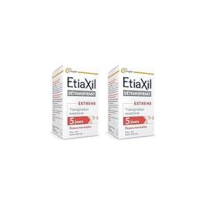 ETIAXIL - Déodorant Détranspirant - Traitement Transpiration Excessive - Aisselles - EXTREME Peaux Normales - Efficacité 5 jours -15 ml (Lot de 2)