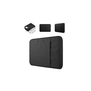 PARENCE.- Housse pour Ordinateur Portable 15,6 Pouces - Protection Antichoc avec Fermeture Éclair - Poche Latérale Supplémentaire - Étanche, Couleur Noir