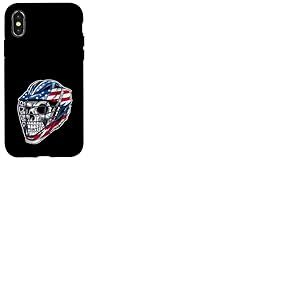 Casque de Sport avec Drapeau américain américain Coque pour iPhone X/XS
