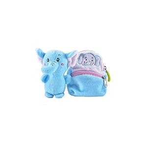 Kögler 75785 - Friends2Go, Eléphant en Peluche Nyro dans Un Sac à Dos en Peluche, Taille env. 12,5 cm, Adorable Peluche dans Un Sac à Dos Pratique
