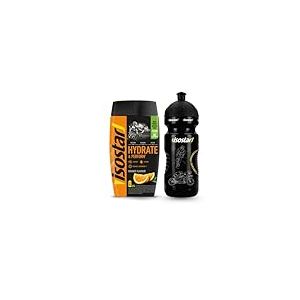 Isostar - Poudre Hydrate & Perform saveur Orange 560g (14 doses) + Bidon 650 ml - Boisson Isotonique pour Sportifs