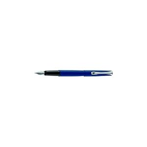 DIPLOMAT - Stylo Plume Acier Esteem - Bleu Mat - Sobre & Épuré - Solide et Confortable - Écriture Douce et Fine - Acier Inoxydable - Savoir Faire Traditionnel - Garantie 5 Ans - D10081206