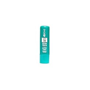 Ejove Rouge à Lèvres à l'Aloe Vera SPF20 4 g | Protection solaire UVA et UVB | Hydratation intense pour lèvres sèches et gercées | Soin quotidien pour lèvres sensibles