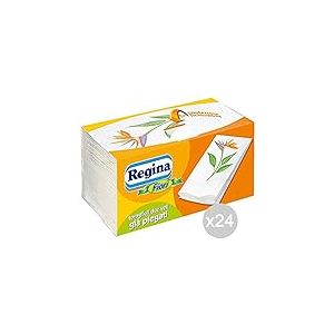 Lot de 24 serviettes REGINA 38 x 38 fleurs pliées Dec accessoire pour la cuisine et la table